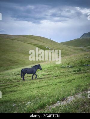 Ein weiterer Tag im wilden kleinen Tibet, in Italien. Stockfoto