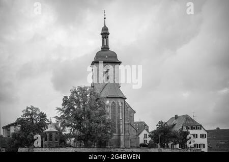 Regiswindiskirche in Lauffen am Neckar, Region Heilbronn, Baden-Württemberg, Deutschland. Stockfoto