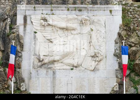 Gedenkstätte des Ersten Weltkriegs, Tournon, Rhône-Tal, AURA, Frankreich Stockfoto