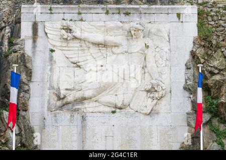 Gedenkstätte des Ersten Weltkriegs, Tournon, Rhône-Tal, AURA, Frankreich Stockfoto