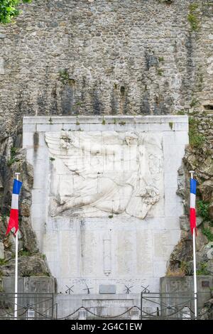 Gedenkstätte des Ersten Weltkriegs, Tournon, Rhône-Tal, AURA, Frankreich Stockfoto