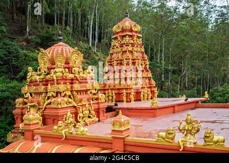 Bunte Seetha Amman Hindutempel in Nuwara Eliya, Sri Lanka. Stockfoto