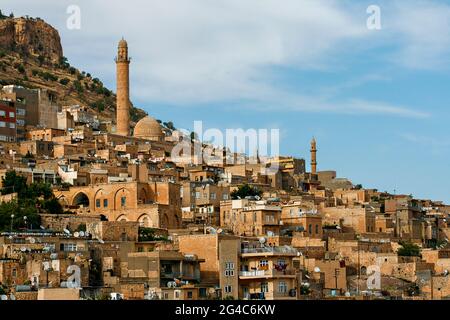 Blick über die Altstadt von Mardin, Türkei. Stockfoto