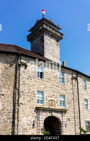 Die Stadt Waldenburg, Kreis Hohenlohe, Deutschland: Burg Waldenburg, Haupttor Stockfoto