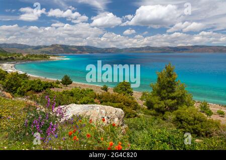 Blick über den Salda-See in der Türkei. Stockfoto