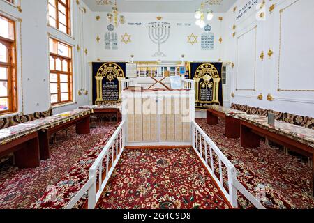 Innenraum der Buchara-Synagoge, in Buchara, Usbekistan Stockfoto