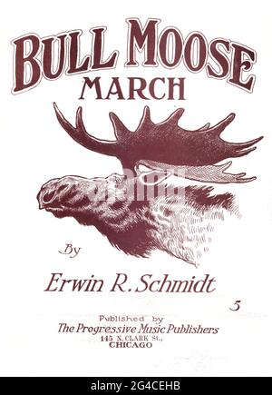 Bull Moose March, Noten 1912 Stockfoto