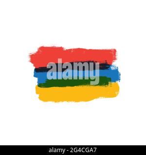 Farbstreifen Markierungen. Stylische Highlight-Elemente für das Design. Vektor-Markierungsstift, Punkte helle Farbe. Abbildung des Stock Vectors Stock Vektor