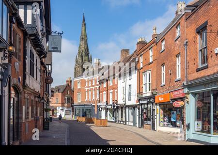 St. Mary's Heritage Kirchturm, Tamworth Street, Lichfield, Staffordshire, England, Vereinigtes Königreich Stockfoto