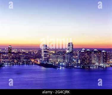 2006 HISTORISCHES FINANZVIERTEL DER STADT JERSEY, HUDSON COUNTY, NEW JERSEY, USA Stockfoto