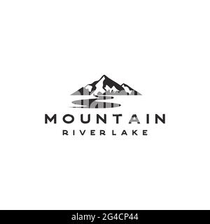 Outdoor-Logo im Mountain Adventure-Design Stock Vektor