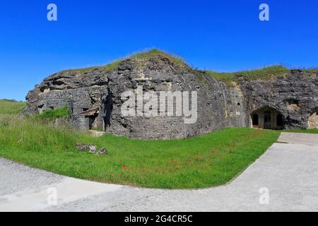 Ruinen des französischen Ersten Weltkriegs Fort Douaumont (Fort de Douaumont) in Douaumont (Meuse), Frankreich Stockfoto