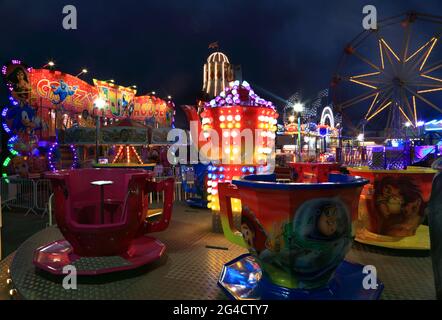 Hunstanton, Rainbow Park, Unterhaltung, Messegelände, Pleasure Beach, Fair, Norfolk, England, Großbritannien Stockfoto