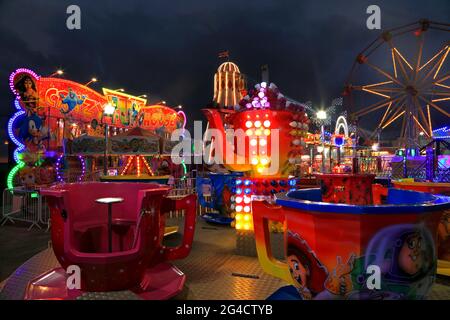 Hunstanton, Rainbow Park, Unterhaltung, Messegelände, Pleasure Beach, Fair, Norfolk, England, Großbritannien Stockfoto