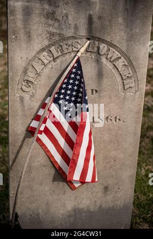 Der Riverside Cemetery in Royalston, Massachusetts Stockfoto