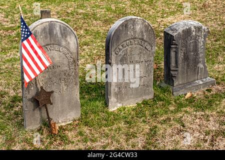 Der Riverside Cemetery in Royalston, Massachusetts Stockfoto