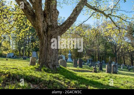 Der Riverside Cemetery in Royalston, Massachusetts Stockfoto