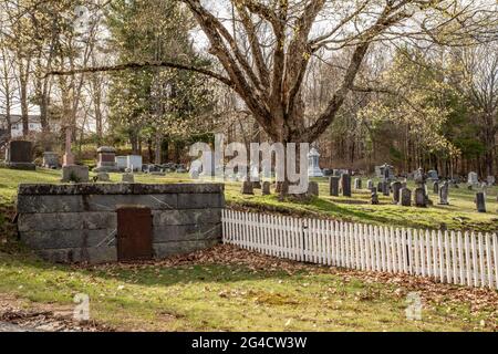 Der Riverside Cemetery in Royalston, Massachusetts Stockfoto