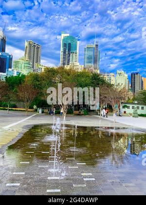 Sydney Harbour und City Skyline von Darling Harbour und Barangaroo Australia Stockfoto