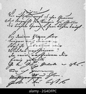 Goethe, Johann Wolfgang von, 28.8.1749 - 22.3.1832, deutscher Autor / Schriftsteller, Werke, ARTIST'S DAS URHEBERRECHT IST NICHT ZU LÖSCHEN Stockfoto