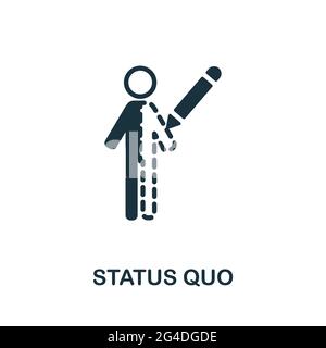 Status-Quo-Symbol. Monochromes einfaches Element aus der persönlichen Wachstumskollektion. Creative Status Quo-Symbol für Webdesign, Vorlagen, Infografiken und mehr Stock Vektor