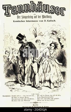 Theater / Theater, Oper, 'Tannhaeuser', von Richard Wagner, komisches Intermezzo, Von David Kalisch muss das URHEBERRECHT VON ARTIST's NICHT FREIGEGEBEN werden Stockfoto