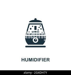 Symbol für Befeuchter. Monochromes einfaches Element aus der Saunakollektion. Creative Humidifier-Symbol für Webdesign, Vorlagen, Infografiken und mehr Stock Vektor
