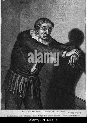Grandmesnil, 19.3.1737 - 24.5.1816, französischer Schauspieler, bith Name: Jean-Baptiste Fauchard, ARTIST'S DAS URHEBERRECHT MUSS NICHT FREIGEGEBEN WERDEN Stockfoto
