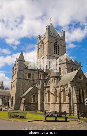 Christ Church Cathedral, formell die Kathedrale der Heiligen Dreifaltigkeit, ist die Kathedrale im Stadtzentrum von Dublin, Irland. Stockfoto