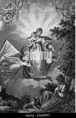 Theater / Theater, Theaterstück, 'The Maid of Orleans', von Friedrich Schiller (1759 - 1805), 1. Akt, 10. Szene, ARTIST's COPYRIGHT MUSS NICHT FREIGEGEBEN WERDEN Stockfoto