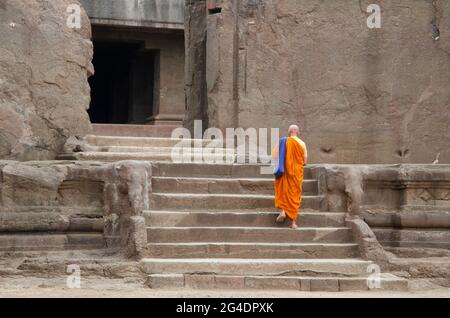 UNESCO-Weltkulturerbe Ellora Höhlen, Aurangabad, Maharashtra, indien Stockfoto