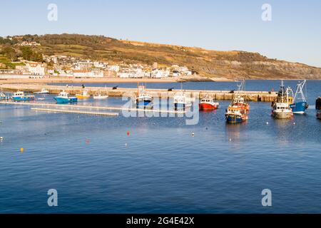 Lyme Regis am Weihnachtstag Stockfoto