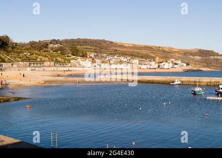 Lyme Regis am Weihnachtstag Stockfoto