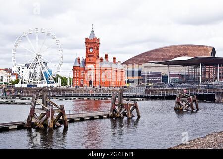 Bucht von Cardiff, Cardiff, Wales, UK Stockfoto