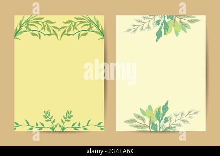 Abstrakte trendige florale universelle künstlerische Vorlagen. Geeignet für Cover, Einladung, Banner, Plakat, Broschüre, Poster, Karte, Flyer und andere. Stock Vektor