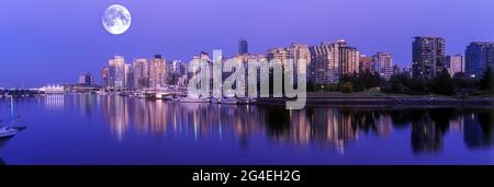 2009 HISTORISCHER KOHLEHAFEN VON DER SKYLINE DES STANLEY PARKS IN DER INNENSTADT VANCOUVER BRITISH COLUMBIA KANADA Stockfoto