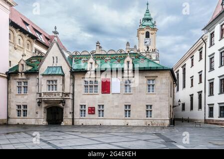 Mittelalterliches Rathaus Von Bratislava Stockfoto