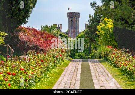 parco Giardino Sigurta Gärten Schloss von Valeggio sul Mincio Hintergrund Verona - Region Venetien - Italien Wahrzeichen Stockfoto