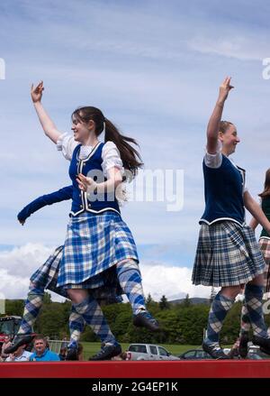 Highland Dancers bei der Drymen Show, Stirlingshire, Schottland Stockfoto