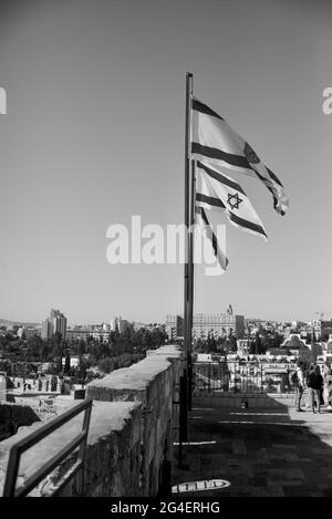 Blick auf die Dächer von Jerusalem vom Turm von David, Israel Stockfoto