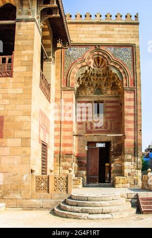 Moschee von Sultan Faraj Ibn Barquq - City of the Dead - Kairo, Ägypten Stockfoto