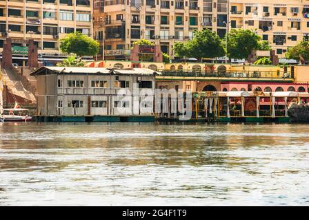 Flussfront - Assuan, Oberägypten Stockfoto