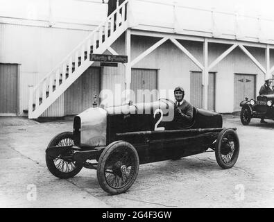Hillman 10 ps Rennwagen, George Bedford 1921 Stockfoto