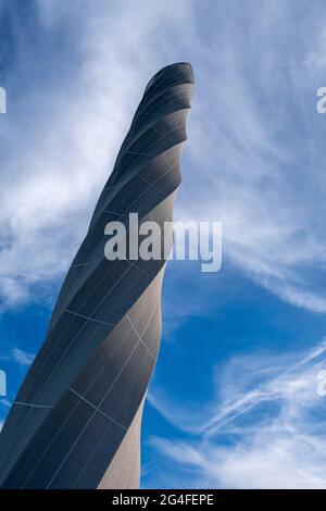 Thyssenkrupp-Testturm für Aufzüge mit Besucherplattform, Rottweil, Baden-Württemberg, Deutschland Stockfoto