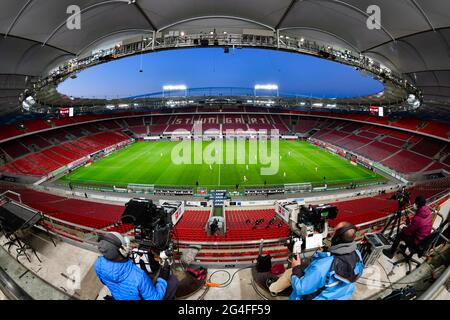 Ghost Match, TV-Kameras, Übersicht, Mercedes-Benz Arena, Stuttgart, Baden-Württemberg, Deutschland Stockfoto