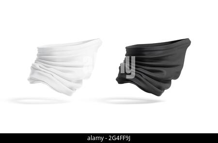 Blanke schwarz-weiße Nackengamasche im Modell, Seitenansicht Stockfoto