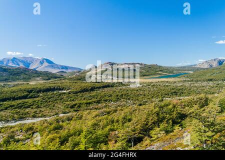 Landschaft des Nationalparks Los Glaciares, Patagonien, Argentinien Stockfoto