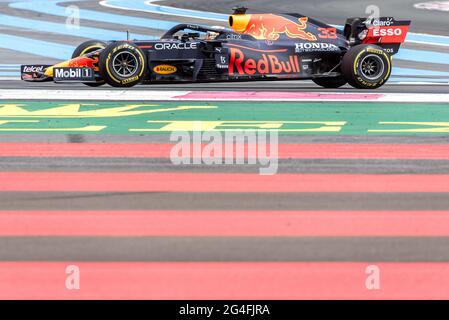 33 Max Verstappen (NED Red Bull F1 Team), F1 Grand Prix von Frankreich auf dem Circuit Paul Ricard am 19. Juni 2021 in Le Castellet, Frankreich. Foto von Florian Escoffier/ABACAPRESS.COM Stockfoto