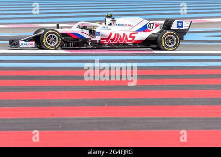 47 Mick Schumacher (GER Haas F1 Team), F1 Grand Prix von Frankreich auf dem Circuit Paul Ricard am 19. Juni 2021 in Le Castellet, Frankreich. Foto von Florian Escoffier/ABACAPRESS.COM Stockfoto