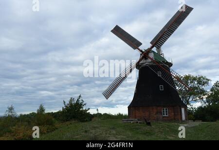 Windmühle Herd in der Region Salzhaff in der Nähe der Insel Poel Stockfoto